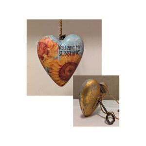 You Are My Sunshine Heart Decor Hangs or Stands Tim Coffey for Demdaco